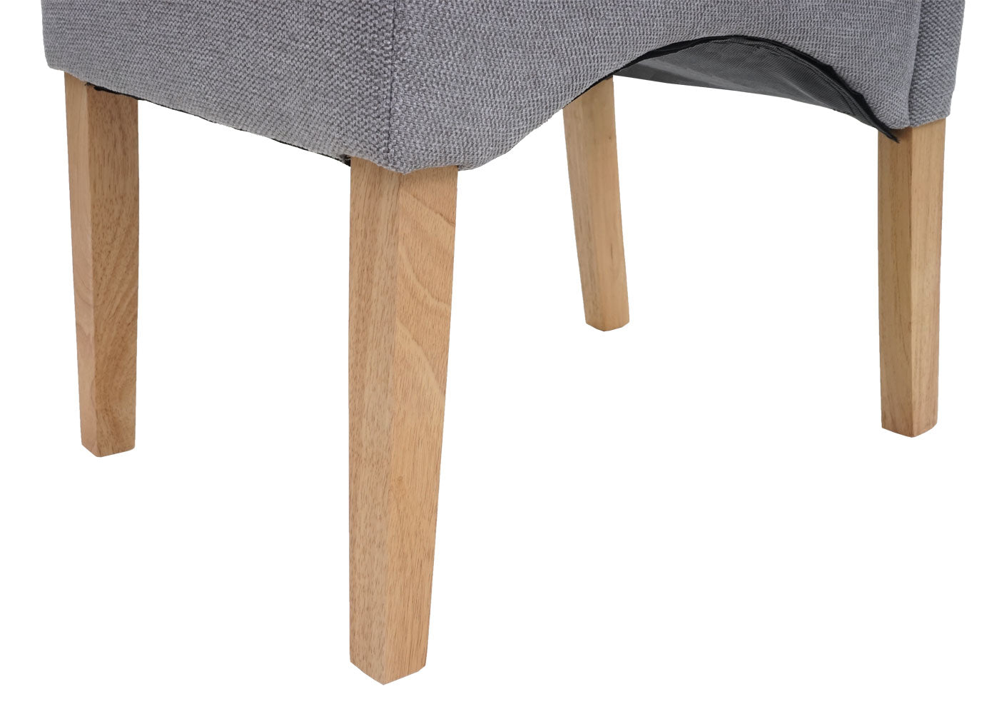 Cosmo Casa - Set van 2 Eetkamerstoelen - Keukenstoelen Latina - Stof - Lichtgrijs - Lichte Poten