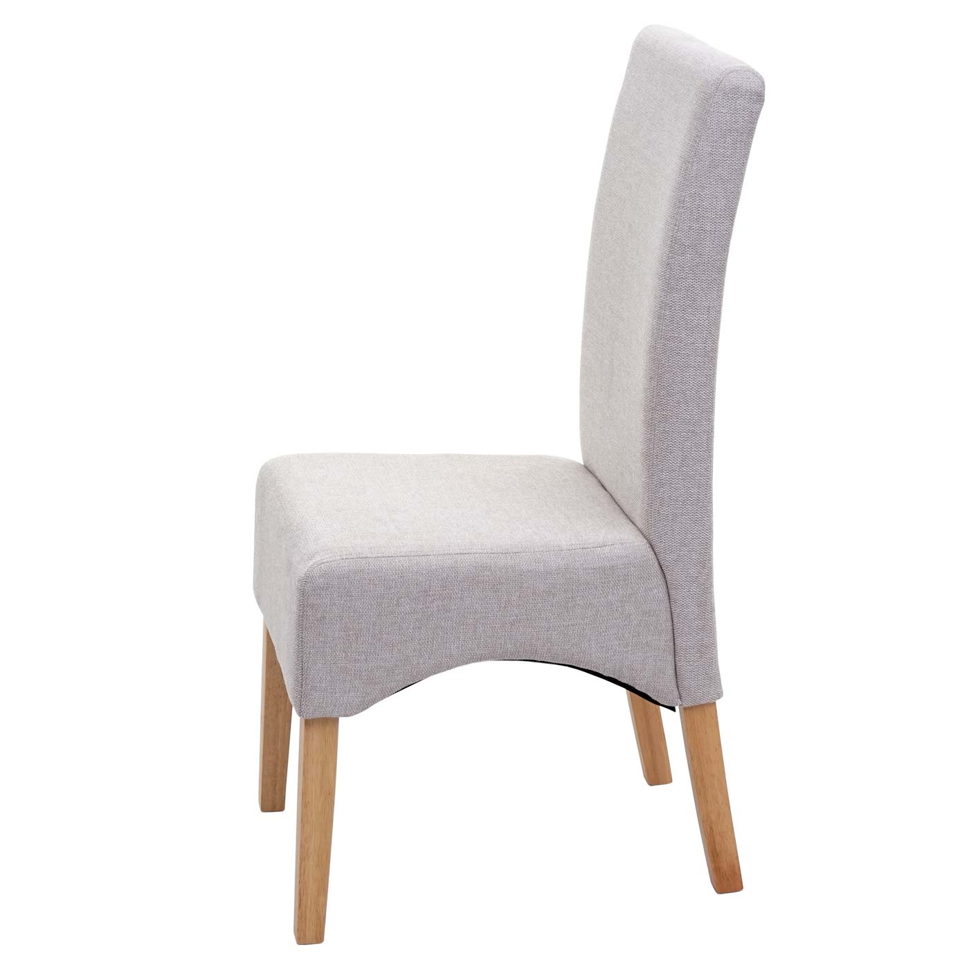 Cosmo Casa - Set van 2 Eetkamerstoelen - Keukenstoelen Latina - Stof - Crèmebeige - Lichte Poten