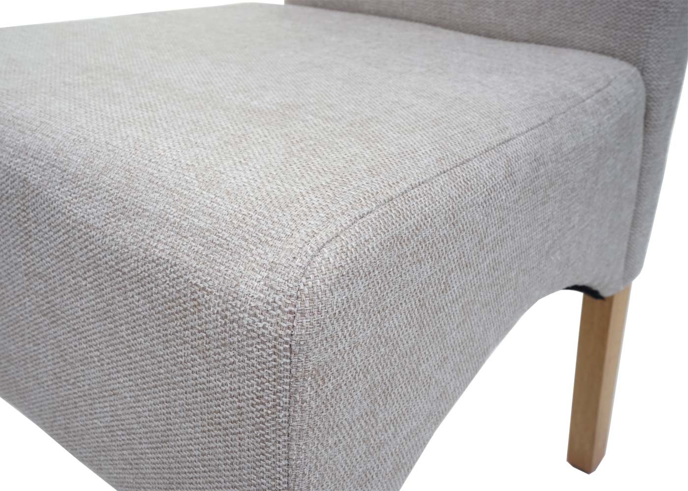 Cosmo Casa - Set van 2 Eetkamerstoelen - Keukenstoelen Latina - Stof - Crèmebeige - Lichte Poten