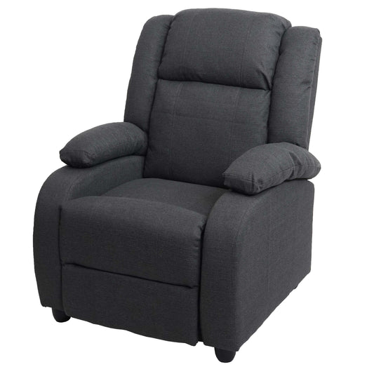 Cosmo Casa - TV-fauteuil Lincoln - Relax- en ligfauteuil - Stof textiel - Donkergrijs