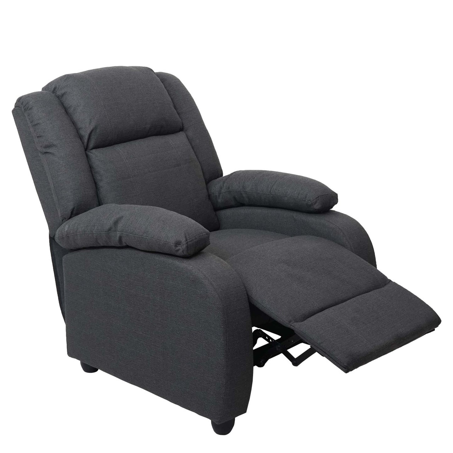 Cosmo Casa - TV-fauteuil Lincoln - Relax- en ligfauteuil - Stof textiel - Donkergrijs