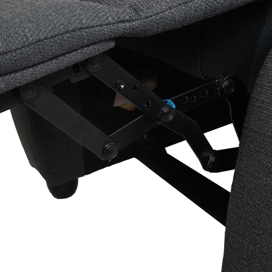 Cosmo Casa - TV-fauteuil Lincoln - Relax- en ligfauteuil - Stof textiel - Donkergrijs