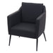 Cosmo Casa - Lounge Stoel - Cocktailfauteuil Relaxstoel - Imitatieleer - Zwart
