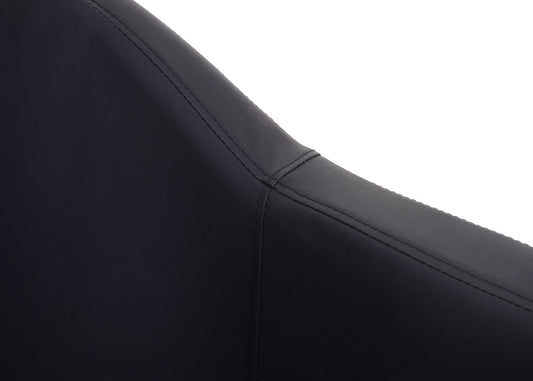 Cosmo Casa - Lounge Stoel - Cocktailfauteuil Relaxstoel - Imitatieleer - Zwart