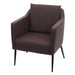 Cosmo Casa - Lounge Stoel - Cocktailfauteuil Relaxstoel - Imitatieleer - Bruin