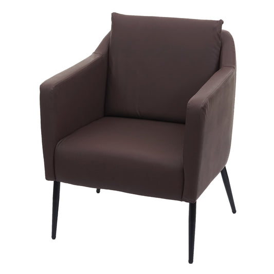 Cosmo Casa - Lounge Stoel - Cocktailfauteuil Relaxstoel - Imitatieleer - Bruin