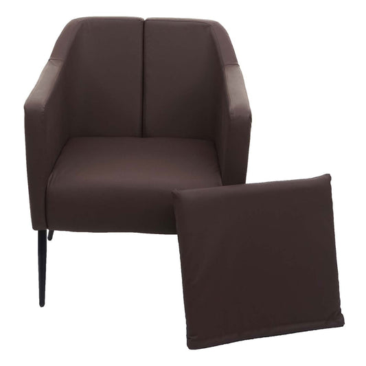 Cosmo Casa - Lounge Stoel - Cocktailfauteuil Relaxstoel - Imitatieleer - Bruin