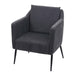 Cosmo Casa - Lounge Stoel - Cocktailfauteuil Relaxstoel - Textiel - Donkergrijs