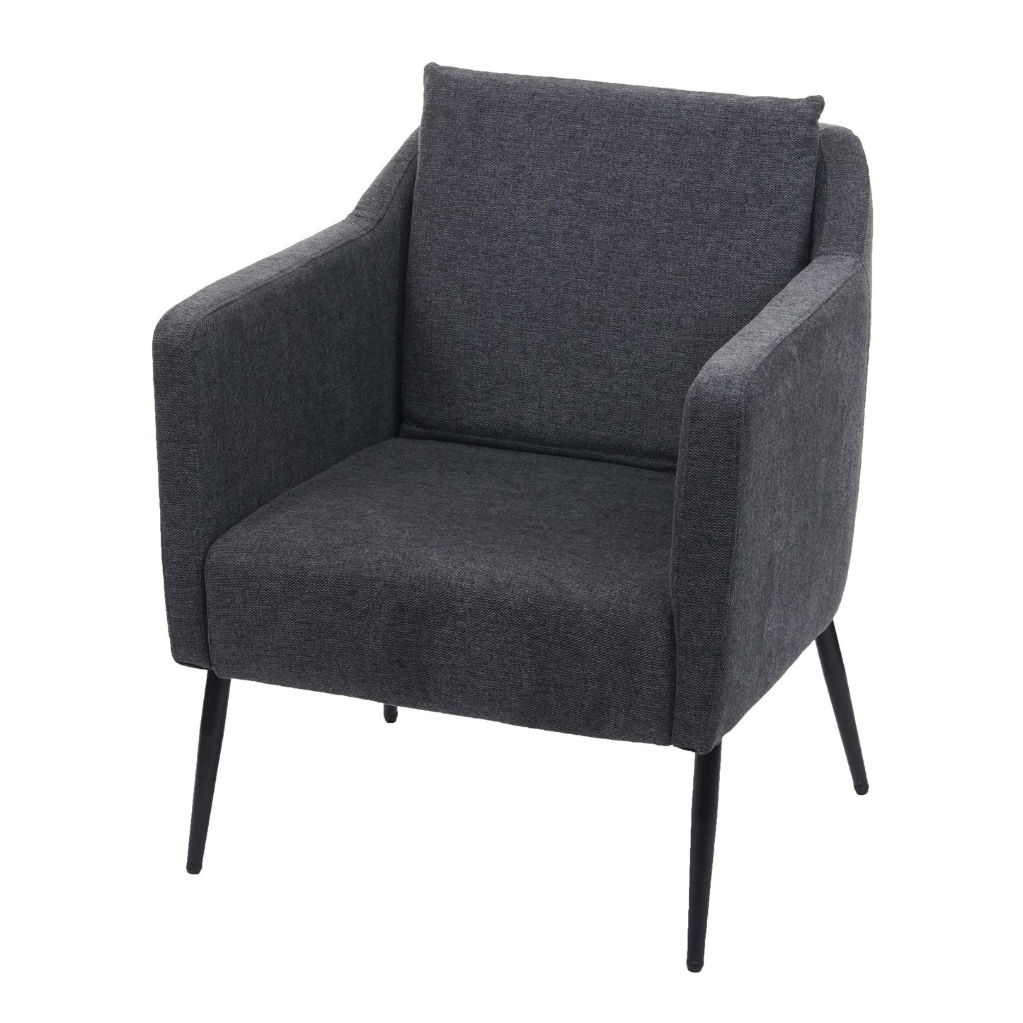 Cosmo Casa - Lounge Stoel - Cocktailfauteuil Relaxstoel - Textiel - Donkergrijs