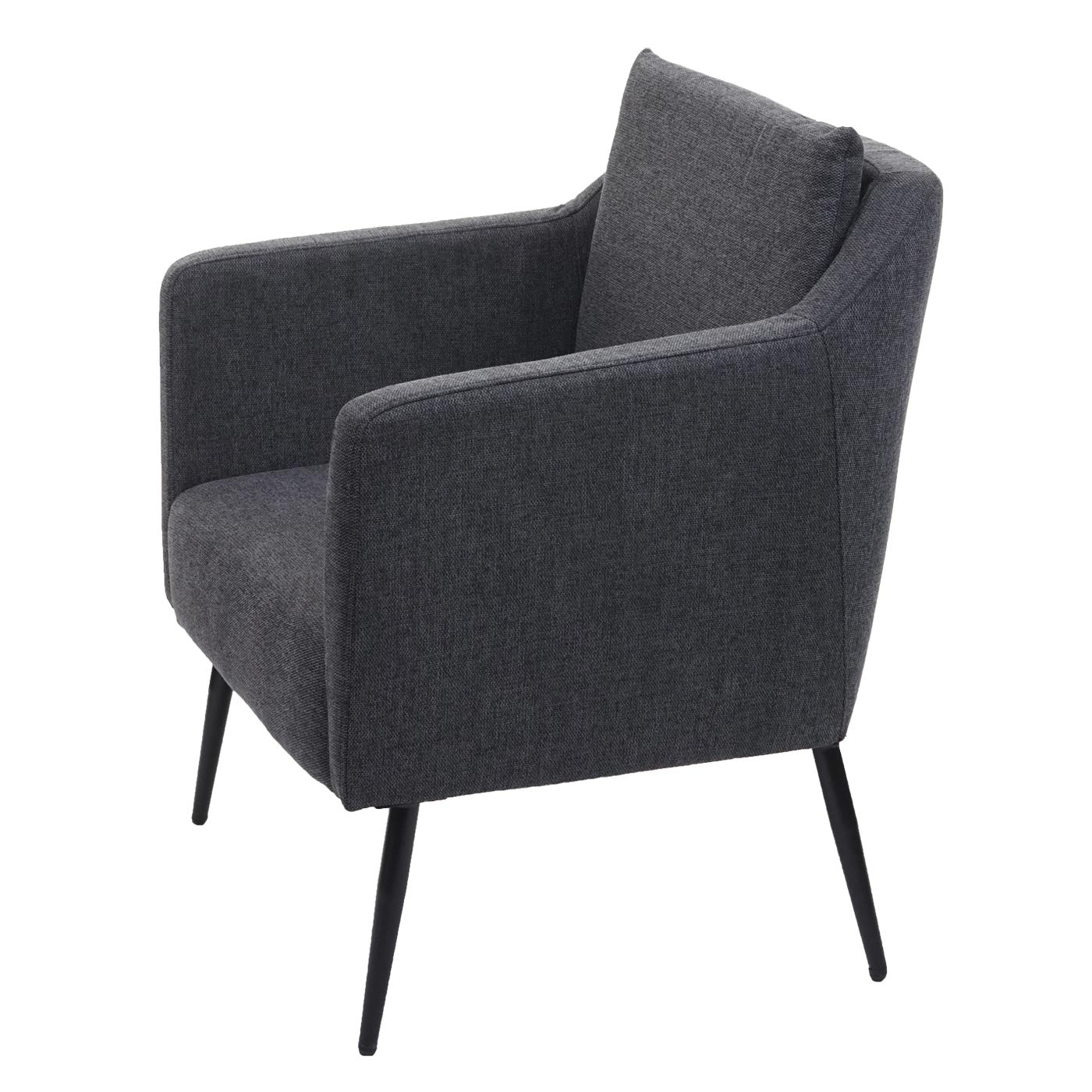 Cosmo Casa - Lounge Stoel - Cocktailfauteuil Relaxstoel - Textiel - Donkergrijs