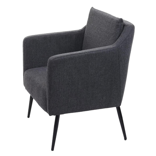 Cosmo Casa - Lounge Stoel - Cocktailfauteuil Relaxstoel - Textiel - Donkergrijs