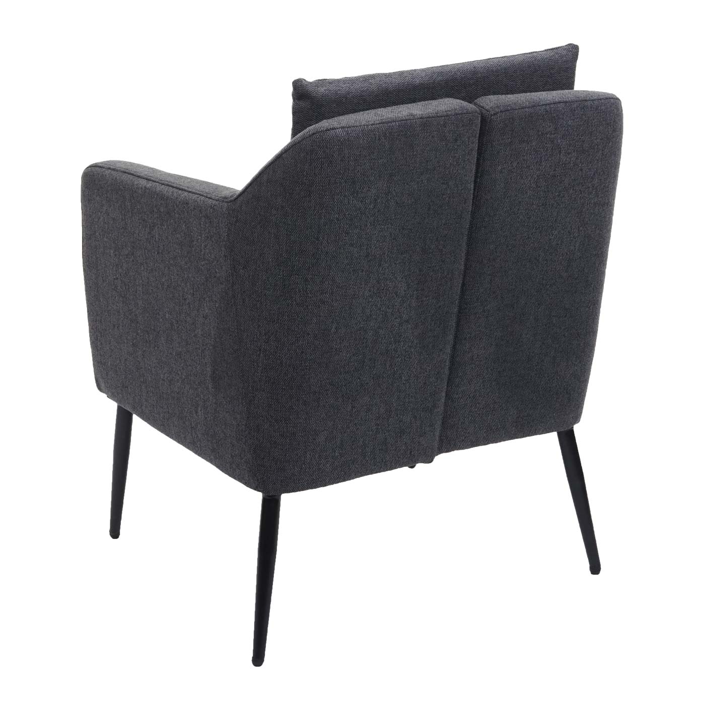 Cosmo Casa - Lounge Stoel - Cocktailfauteuil Relaxstoel - Textiel - Donkergrijs