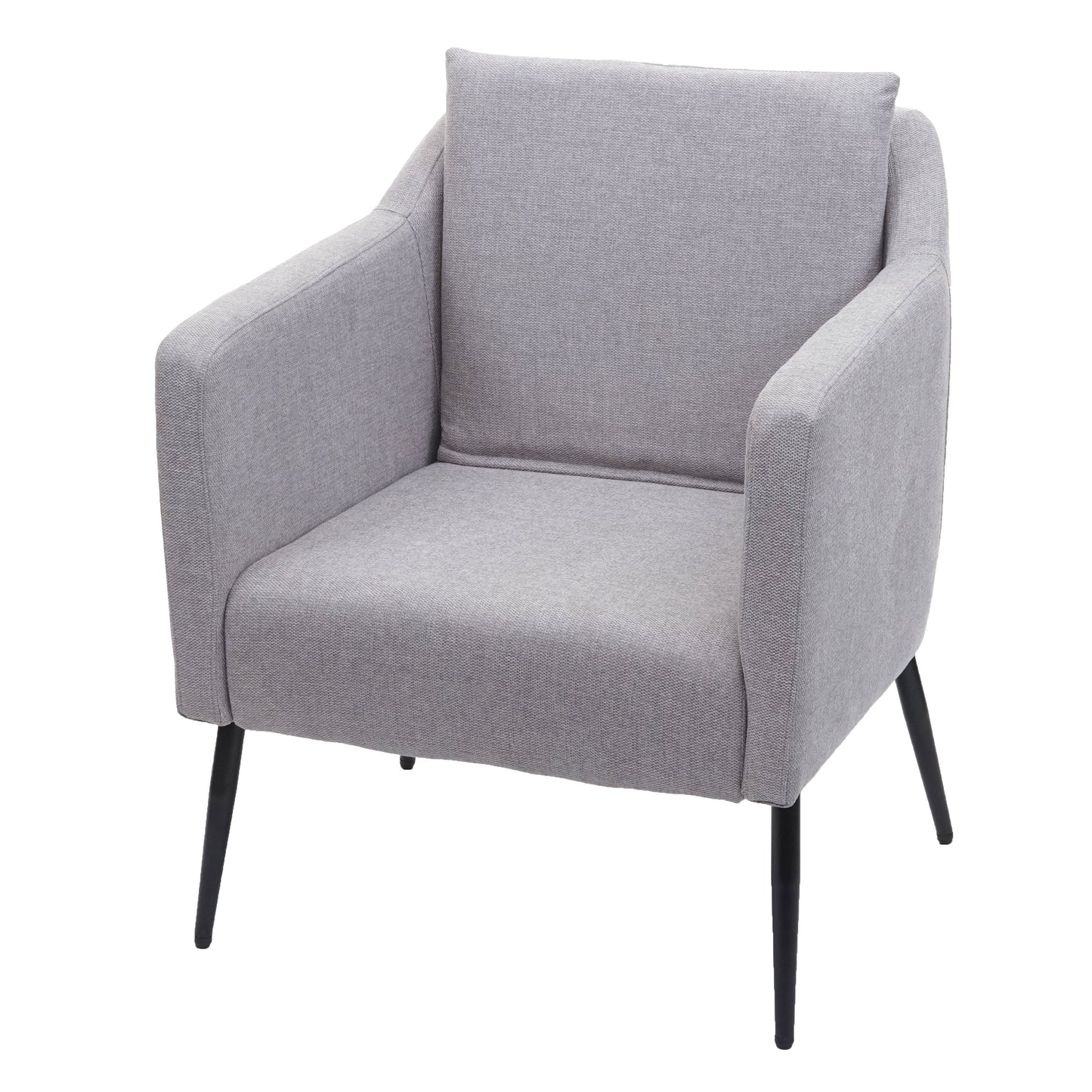 Cosmo Casa - Lounge Stoel - Cocktailfauteuil Relaxstoel - Textiel - Lichtgrijs