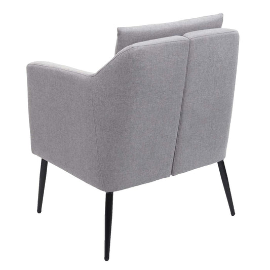 Cosmo Casa - Lounge Stoel - Cocktailfauteuil Relaxstoel - Textiel - Lichtgrijs