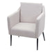Cosmo Casa - Lounge Stoel - Cocktailfauteuil Relaxstoel - Textiel - Crèmebeige