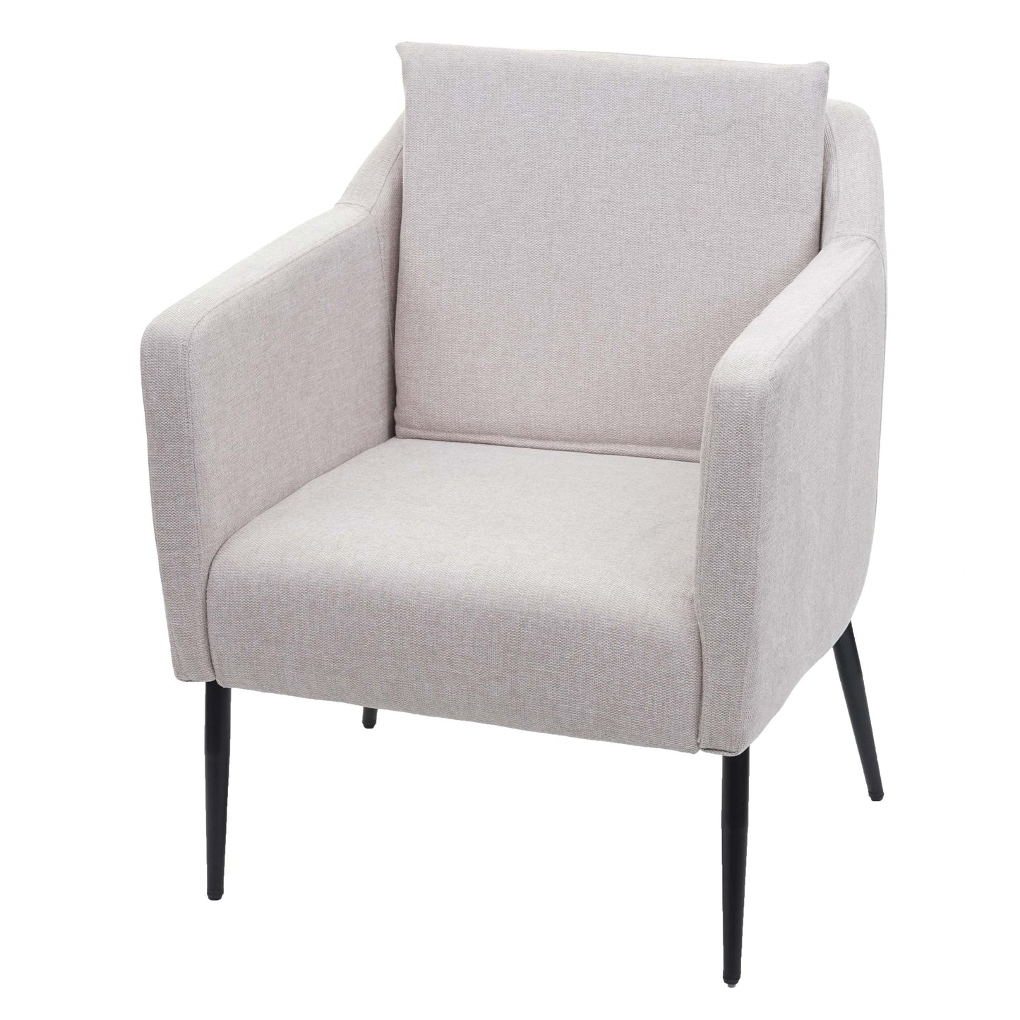 Cosmo Casa - Lounge Stoel - Cocktailfauteuil Relaxstoel - Textiel - Crèmebeige