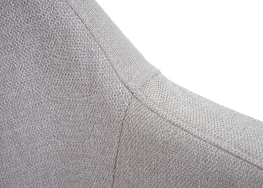 Cosmo Casa - Lounge Stoel - Cocktailfauteuil Relaxstoel - Textiel - Crèmebeige