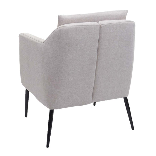 Cosmo Casa - Lounge Stoel - Cocktailfauteuil Relaxstoel - Textiel - Crèmebeige