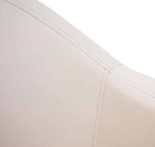 Cosmo Casa - Eetkamerstoel - Keukenstoel Fauteuil - Imitatieleer - Crèmebeige