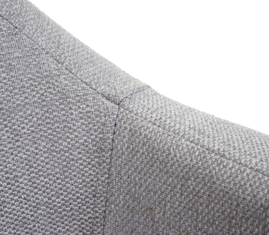 Cosmo Casa - Eetkamerstoel - Keukenstoel Fauteuil - Stoftextiel - Lichtgrijs