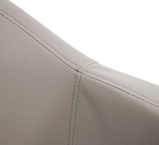 Cosmo Casa - Set van 2 Eetkamerstoelen - Keukenstoel Fauteuil - Kunstleer - Taupegrijs