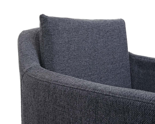 Cosmo Casa - Set van 2 Eetkamerstoelen - Keukenstoel Fauteuil - Stoftextiel - Donkergrijs