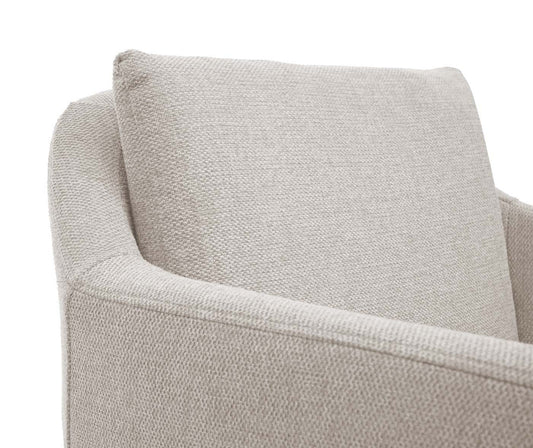 Cosmo Casa - Set van 2 Eetkamerstoelen - Keukenstoel Fauteuil - Stoftextiel - Crèmebeige