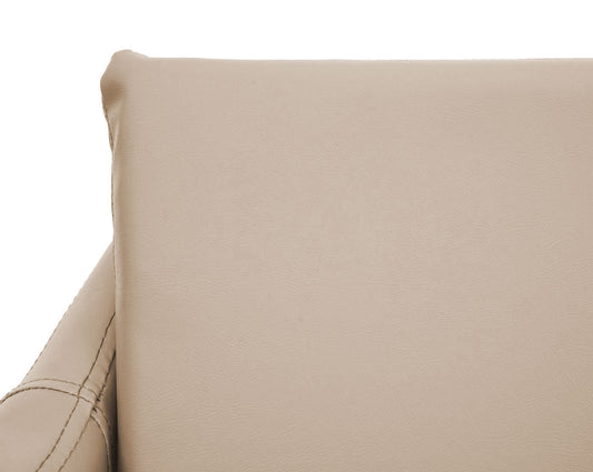 Cosmo Casa - Barkruk - Barstoel met Voetensteun - Imitatieleer - Taupebeige