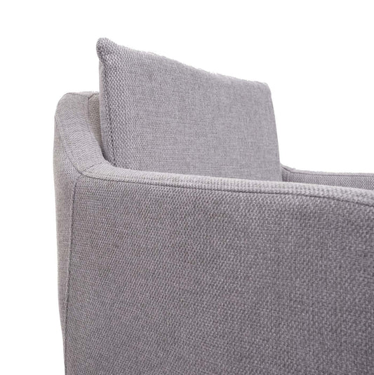 Cosmo Casa - Barkruk - Barstoel met Voetensteun - Textiel - Lichtgrijs