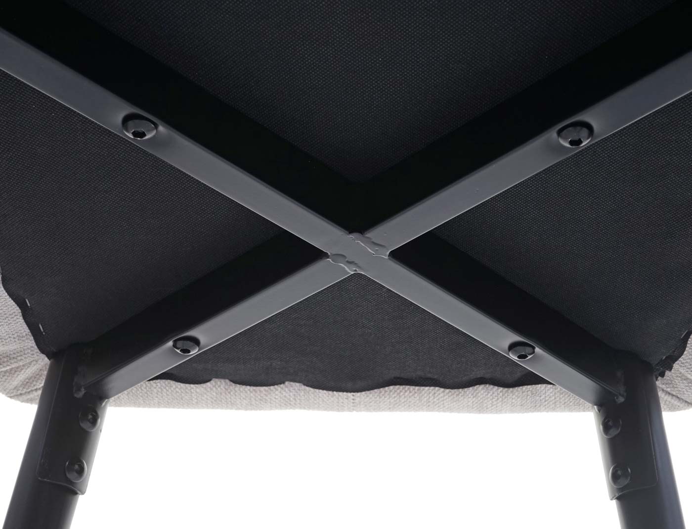 Cosmo Casa - Barkruk - Barstoel met Voetensteun - Textiel - Crèmebeige