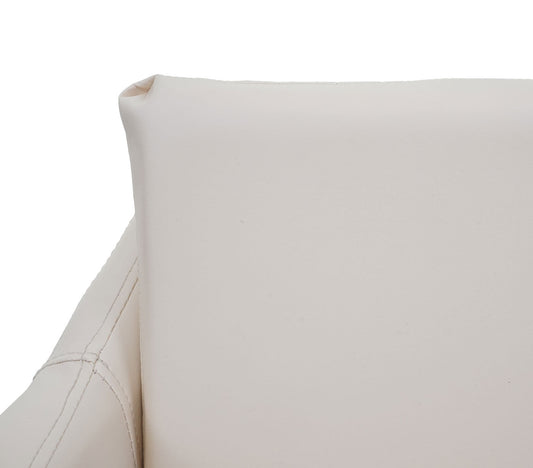 Cosmo Casa - Set van Barkrukken - Barstoelen met Voetensteun - Imitatieleer - Crèmebeige