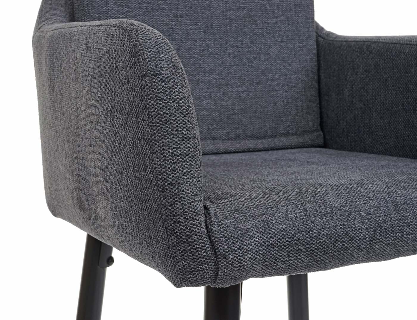 Cosmo Casa - Set van Barkrukken - Barstoelen met Voetensteun - Textiel - Donkergrijs