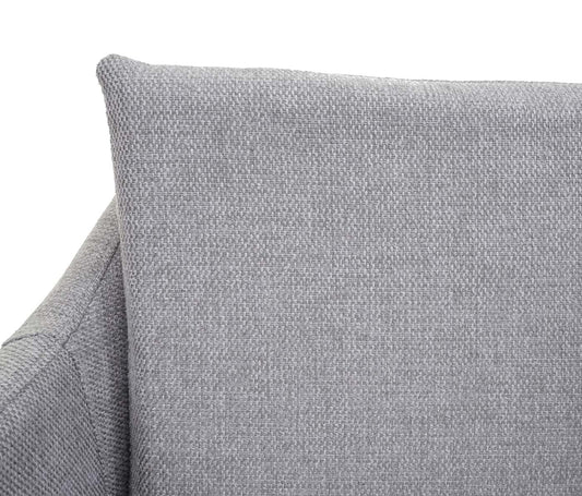 Cosmo Casa - Set van Barkrukken - Barstoelen met Voetensteun - Textiel - Lichtgrijs