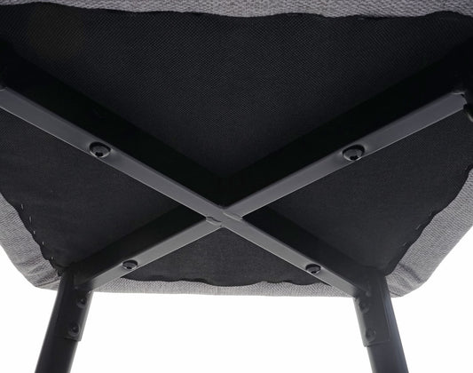 Cosmo Casa - Set van Barkrukken - Barstoelen met Voetensteun - Textiel - Lichtgrijs