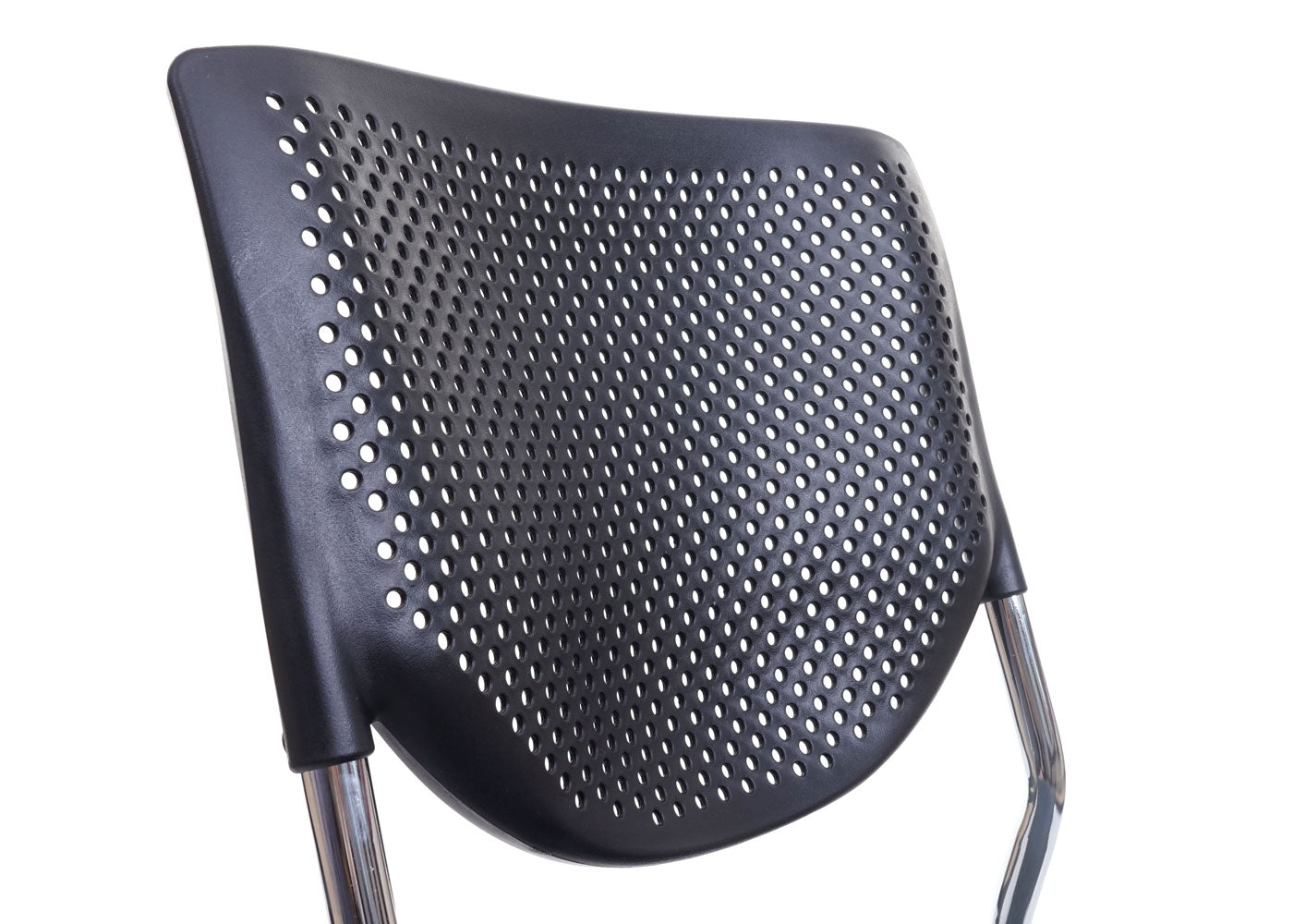 Cosmo Casa - Set van 2 Bezoekersstoelen - Stapelbaar - Stof - Donkergrijze Zitting - Chroom