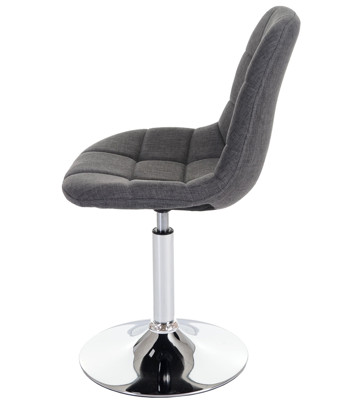 Cosmo Casa - Eetkamerstoel - Retro draaistoel - Stof/textiel - Lichtgrijs