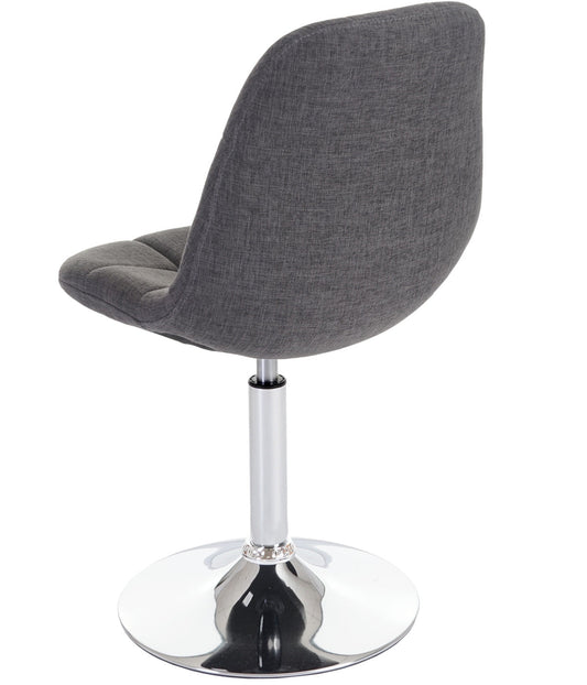 Cosmo Casa - Eetkamerstoel - Retro draaistoel - Stof/textiel - Lichtgrijs