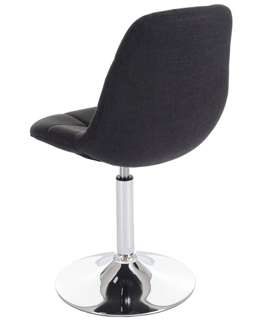 Cosmo Casa - Eetkamerstoel - Retro draaistoel - Stof/textiel - Donkergrijs