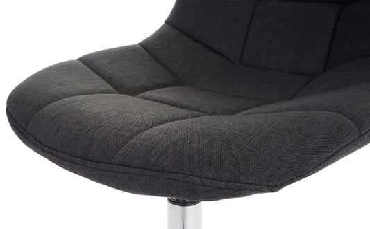 Cosmo Casa - Eetkamerstoel - Retro draaistoel - Stof/textiel - Donkergrijs