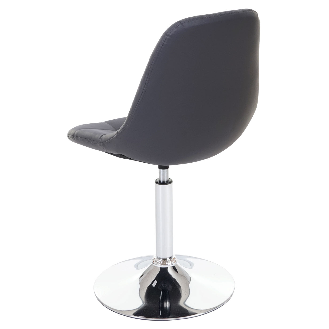 Cosmo Casa - Eetkamerstoel - Retro draaistoel - Imitatieleer - Grijs