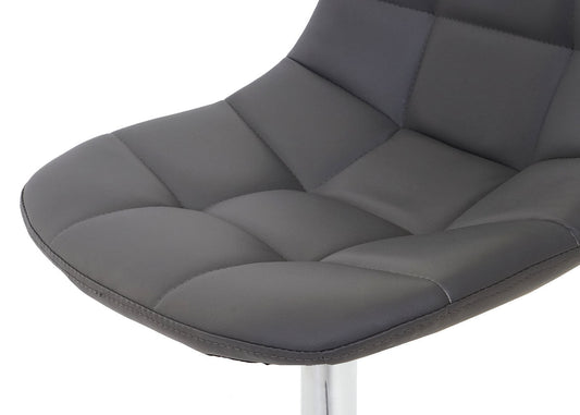 Cosmo Casa - Eetkamerstoel - Retro draaistoel - Imitatieleer - Grijs