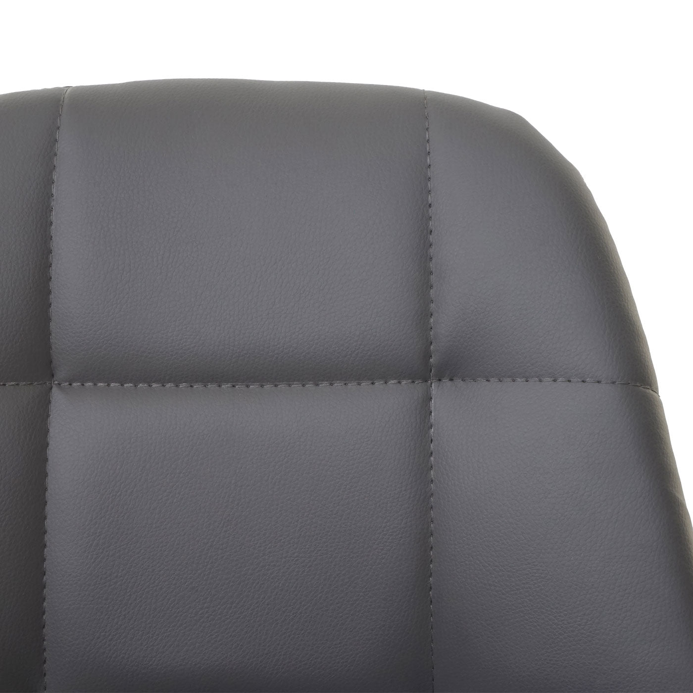 Cosmo Casa - Eetkamerstoel - Retro draaistoel - Imitatieleer - Grijs