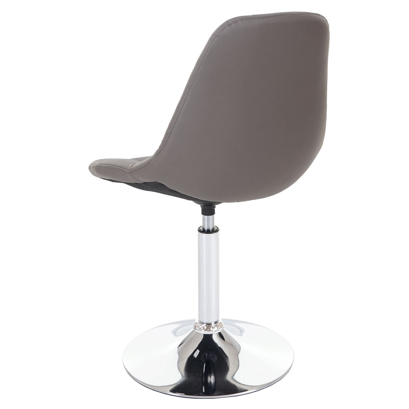 Cosmo Casa - Eetkamerstoel - Retro draaistoel - Imitatieleer - Taupegrijs