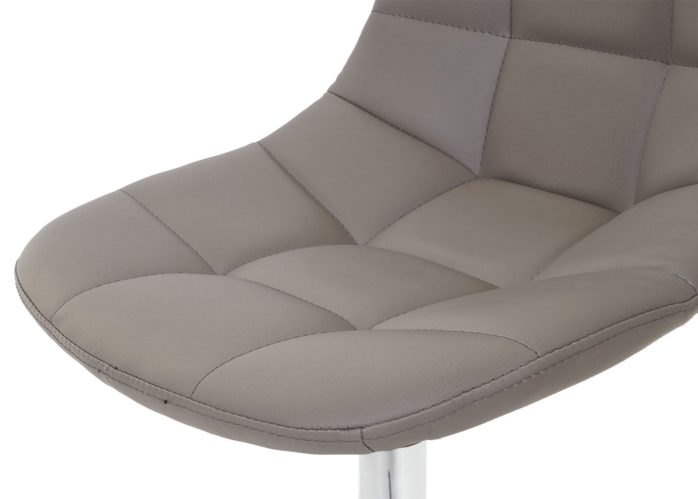 Cosmo Casa - Eetkamerstoel - Retro draaistoel - Imitatieleer - Taupegrijs