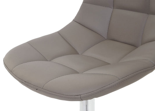 Cosmo Casa - Eetkamerstoel - Retro draaistoel - Imitatieleer - Taupegrijs