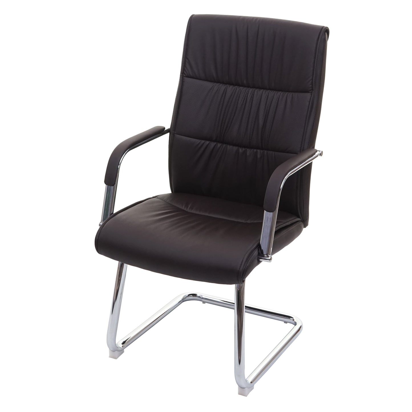 Cosmo Casa - Conferentiestoel - Bezoekersstoel Cantilever - Kunstleer - Bruin