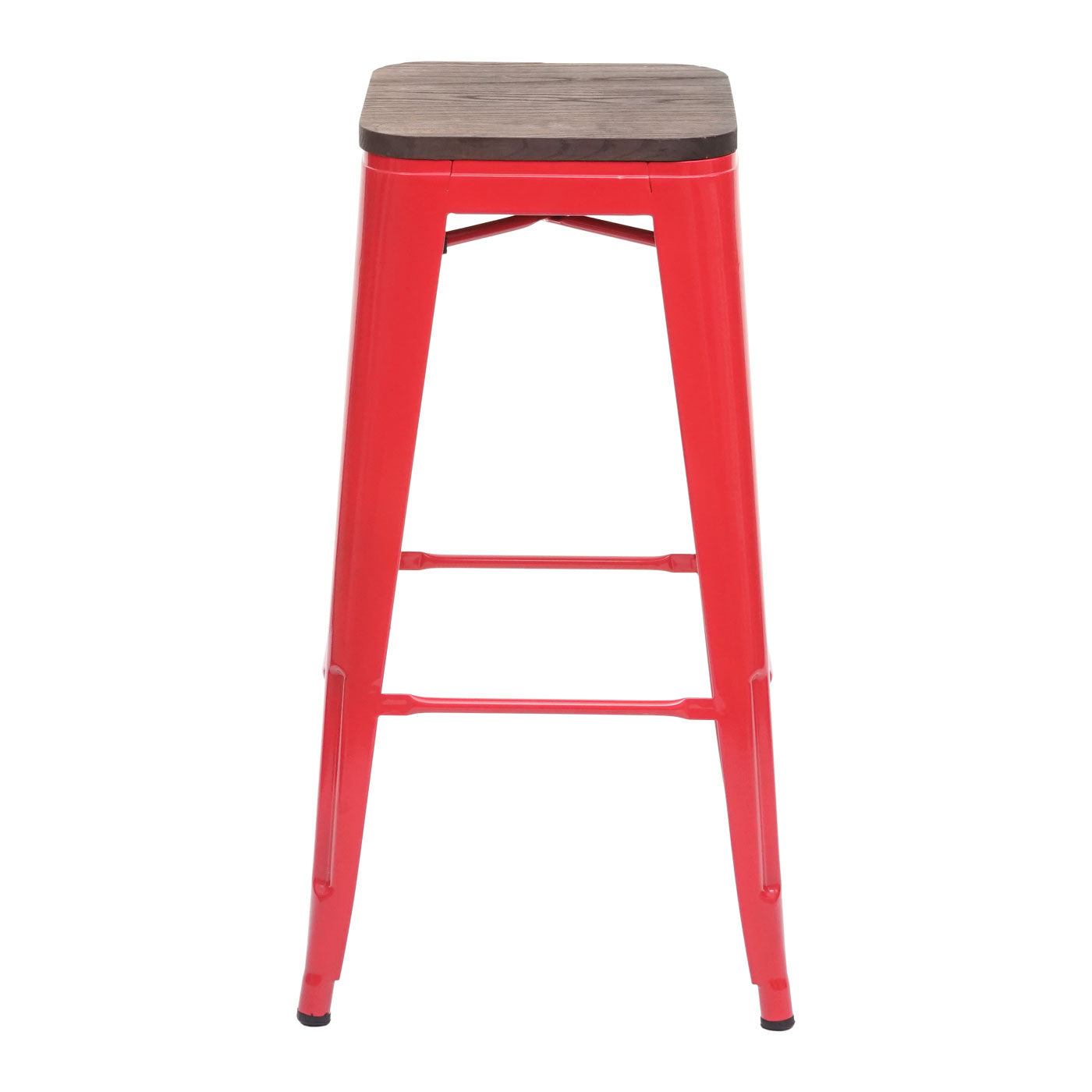 Cosmo Casa - Barkruk - Stapelbaar ontwerp - Hout en metaal - Rood