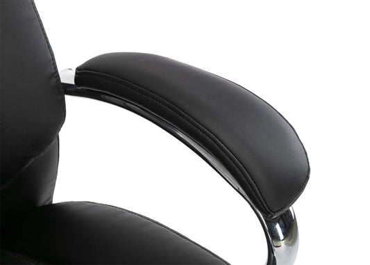 Cosmo Casa - Bureaustoel XXL - Belastbaar tot 220 kg - Kunstleer - Zwart