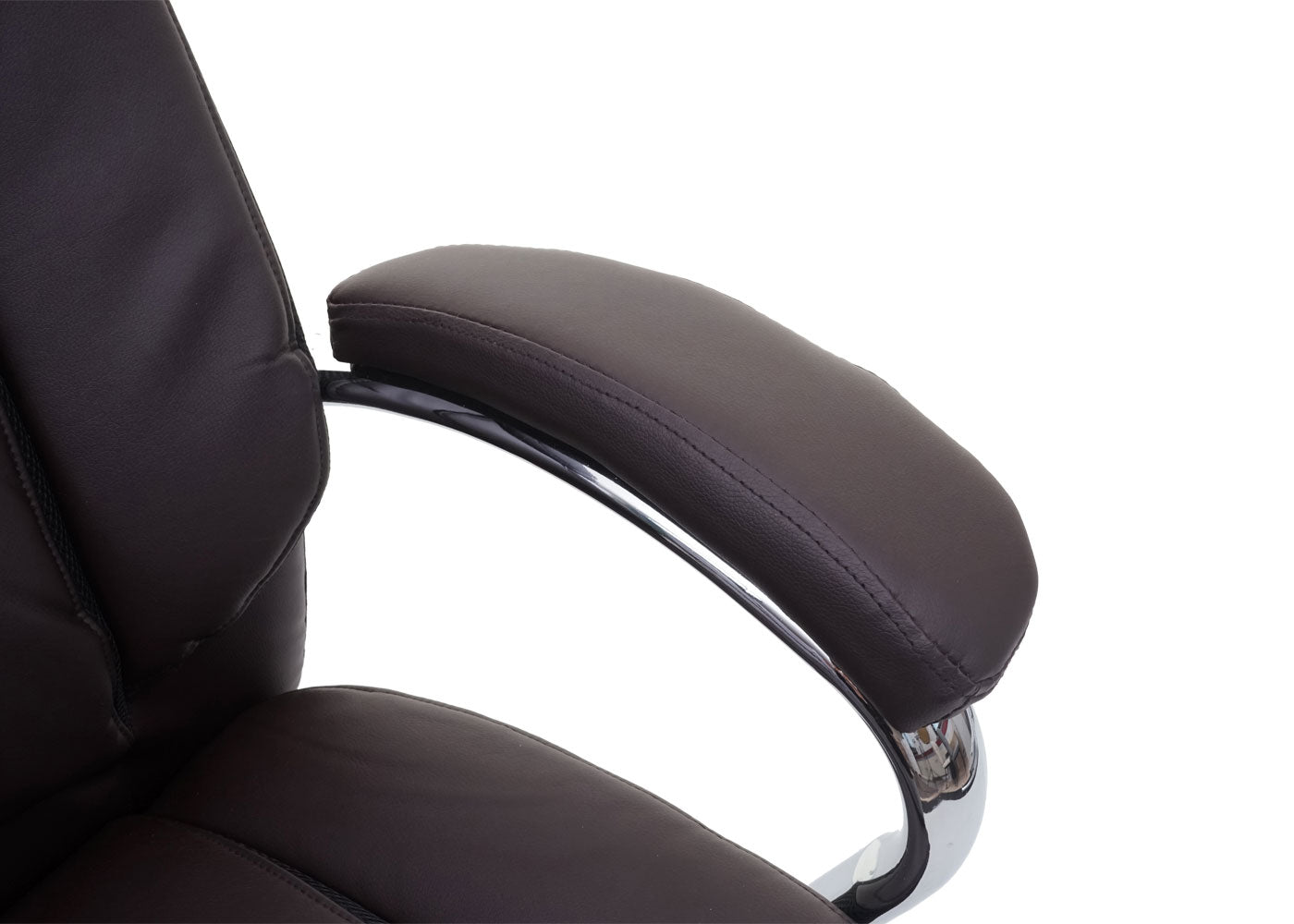 Cosmo Casa - Bureaustoel XXL - Belastbaar tot 220 kg - Kunstleer - Bruin