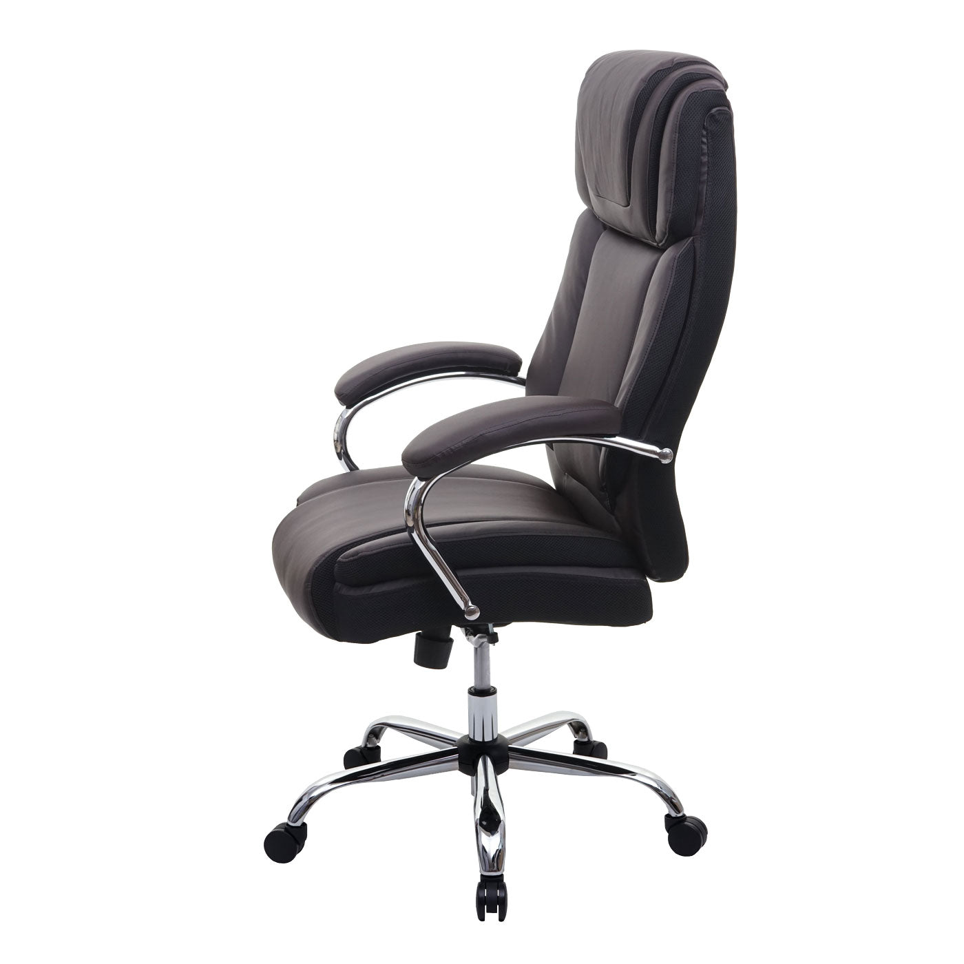 Cosmo Casa - Bureaustoel XXL - Belastbaar tot 220 kg - Kunstleer - Bruin